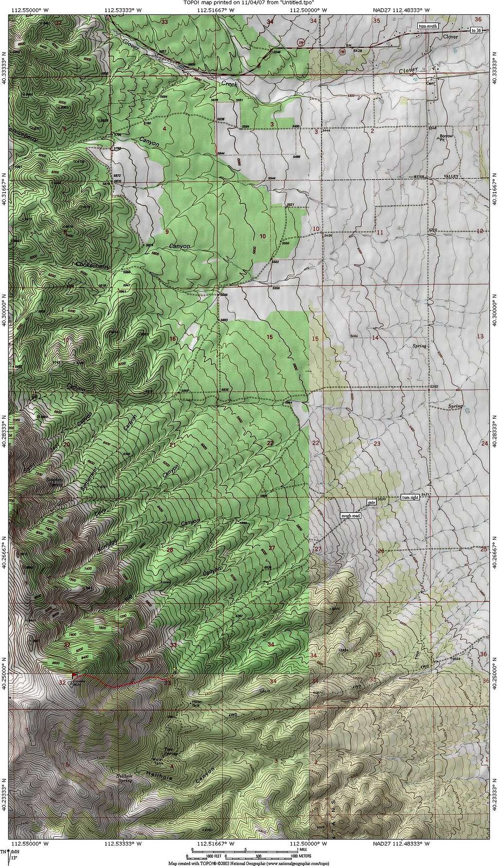 Stookey Peak map