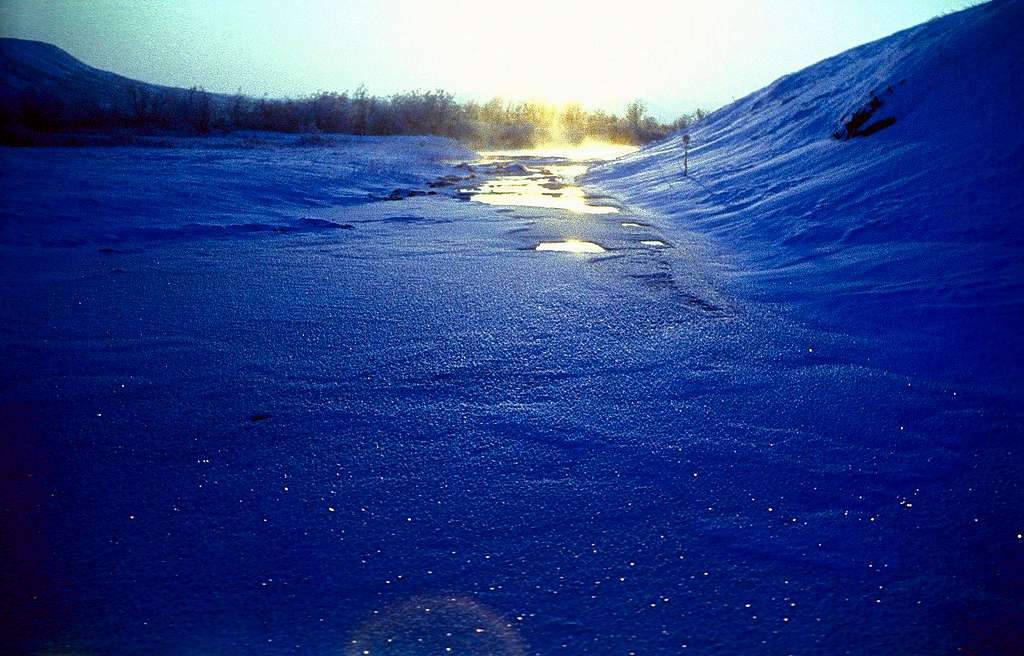 Dusk at Big Paypudyna River, Arctic Ural