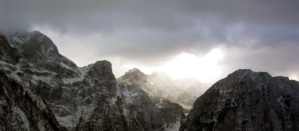 peaks above Zadnjica valley