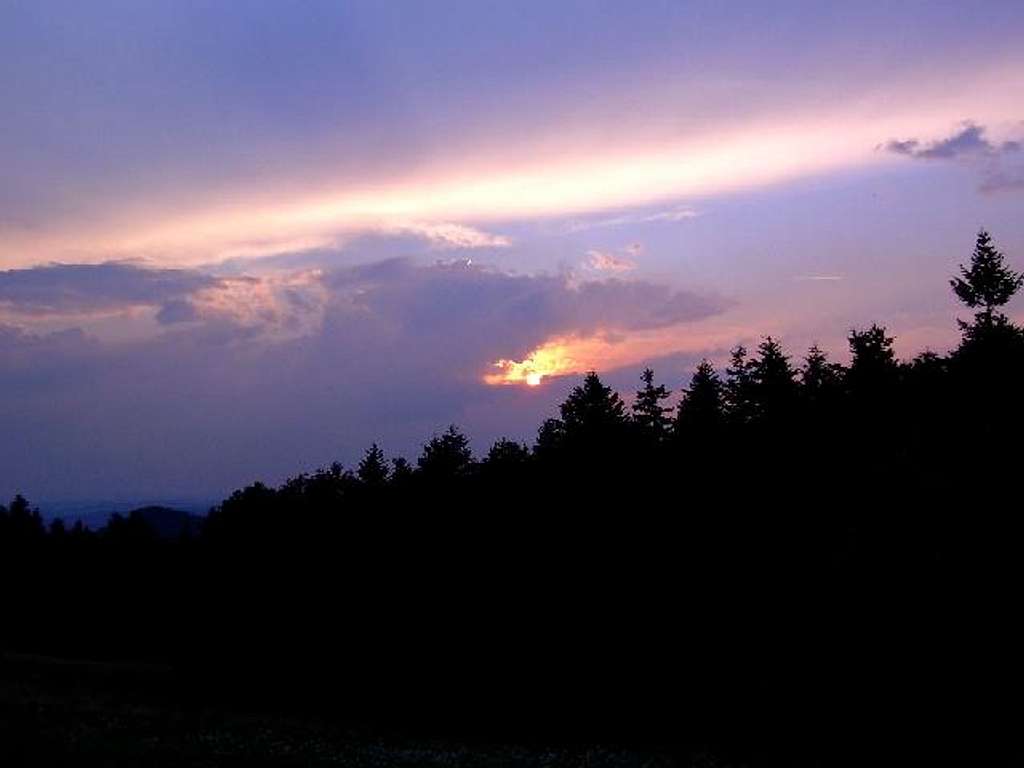 Sunset in the Low Beskid