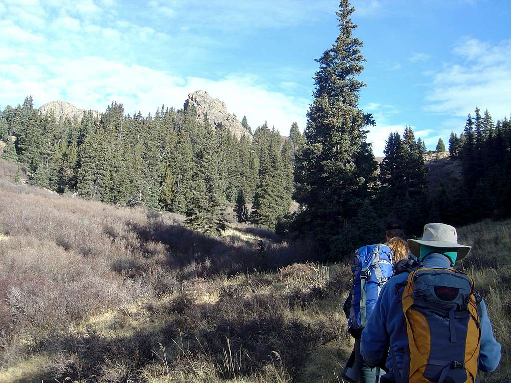 Climbing the valley from the Long Gulch TH