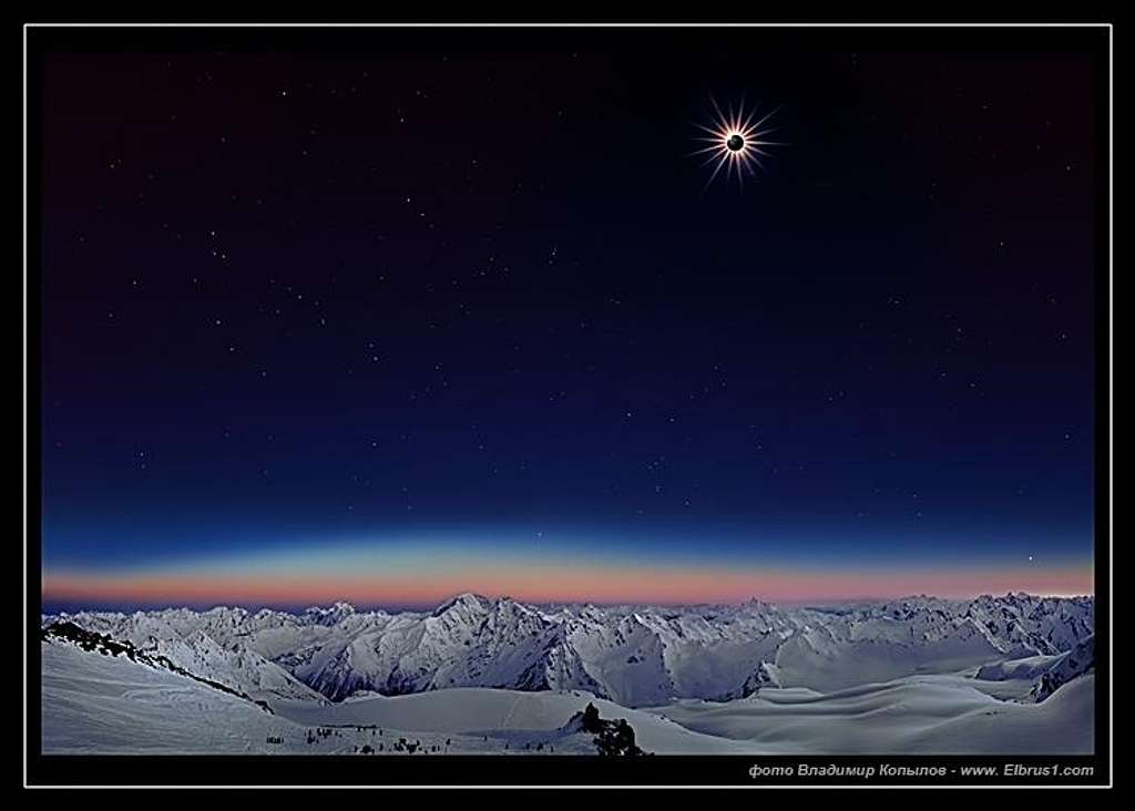 Total Solar Eclipse, seen from Elbrus