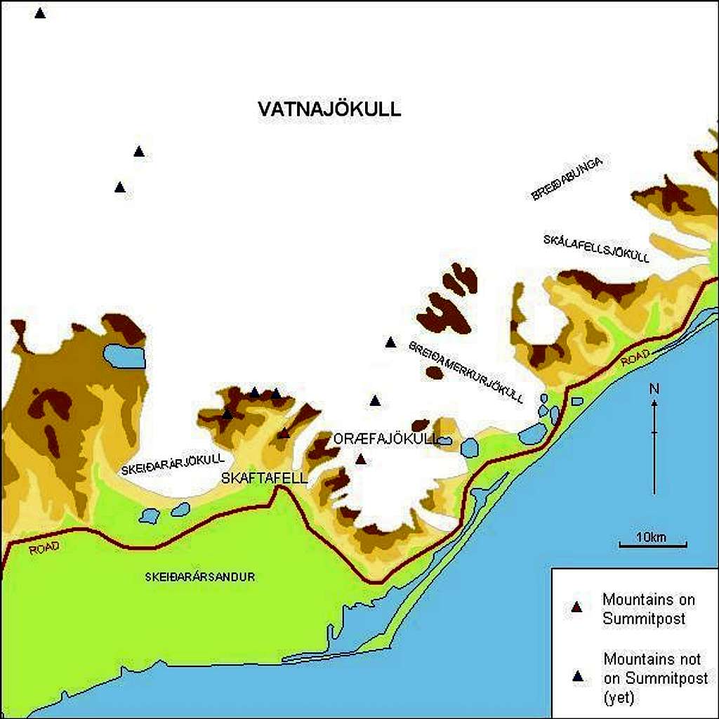 Interactive Map of Skaftafell