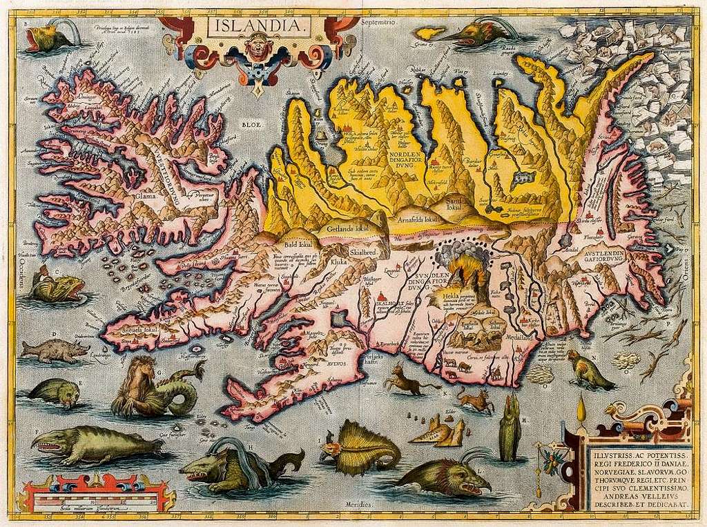 Bishop Gudbrandur Þorláksson's map of Iceland 1590