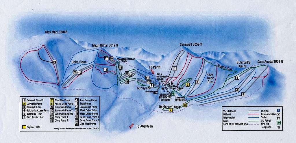 Ski Routes round The Cairnwell