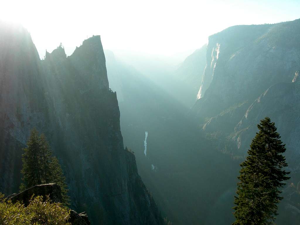 Yosemite Valley and the Setting Sun