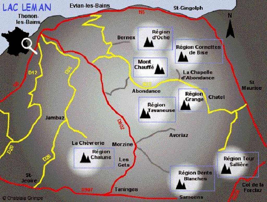 Map of Chablais