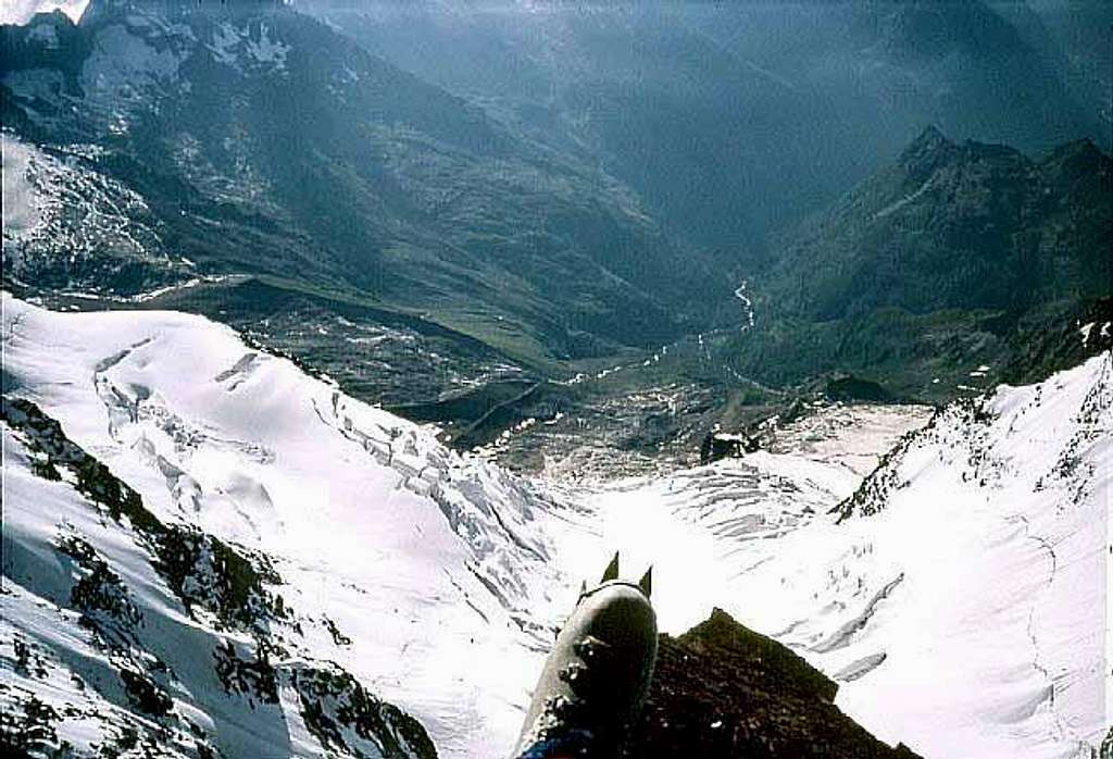 The Val Sesia seen from the Parrotspitze.
