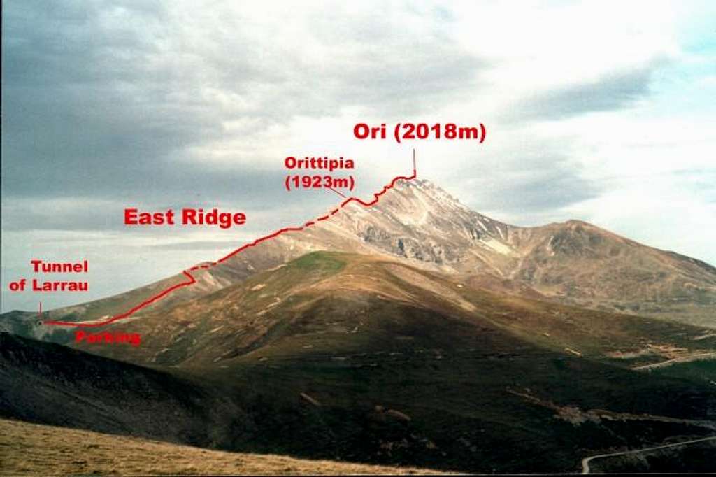sketch of route of east rigde...