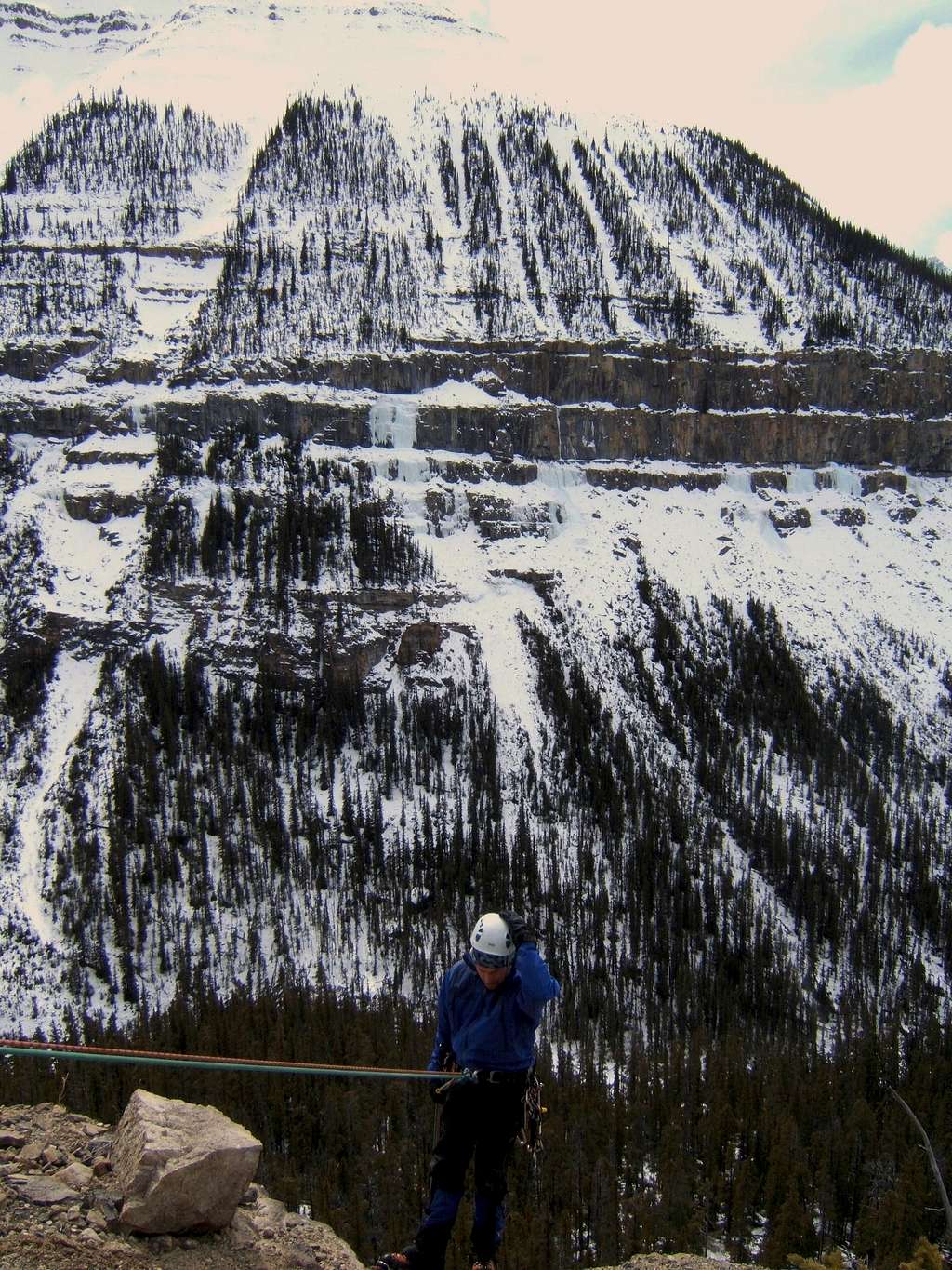 Rappelling Off Stanley Falls Senior With Shades of Beauty in the Background - Jasper