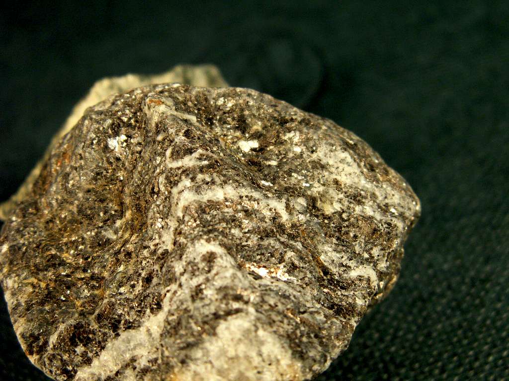 A weathered biotite...