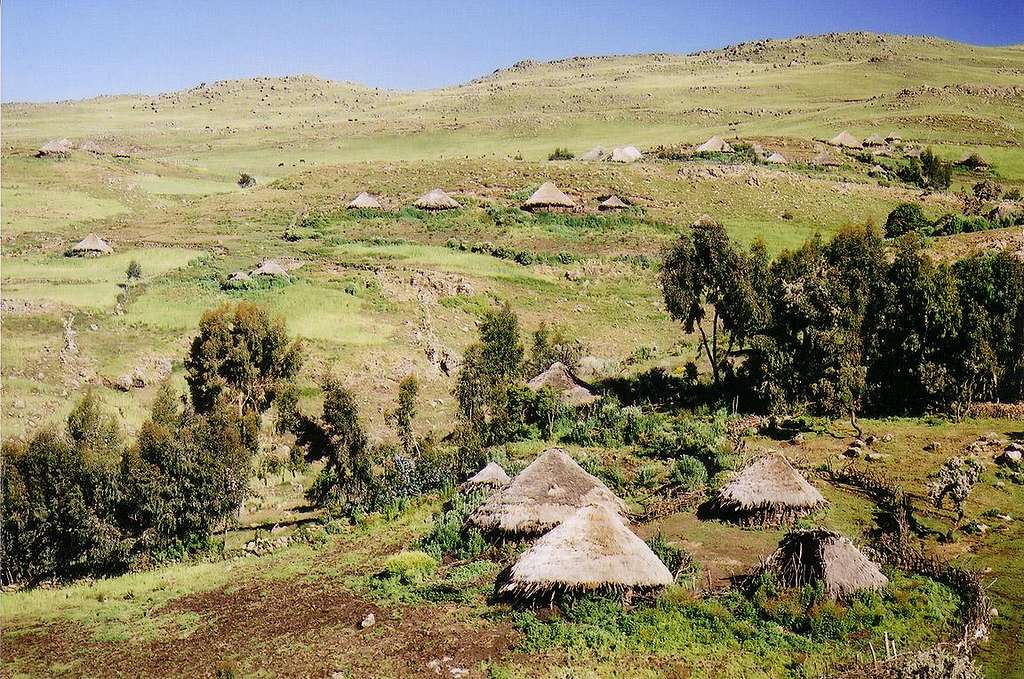 Villages in the Simien Mountains of Ethiopia