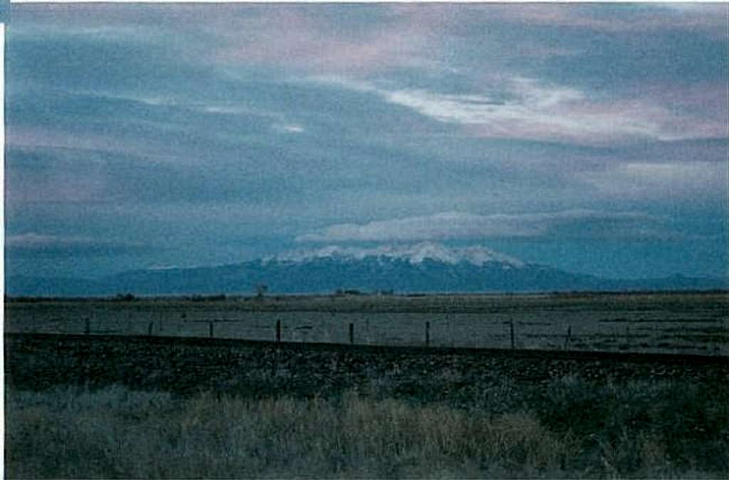 Distant view of Blanca Peak...