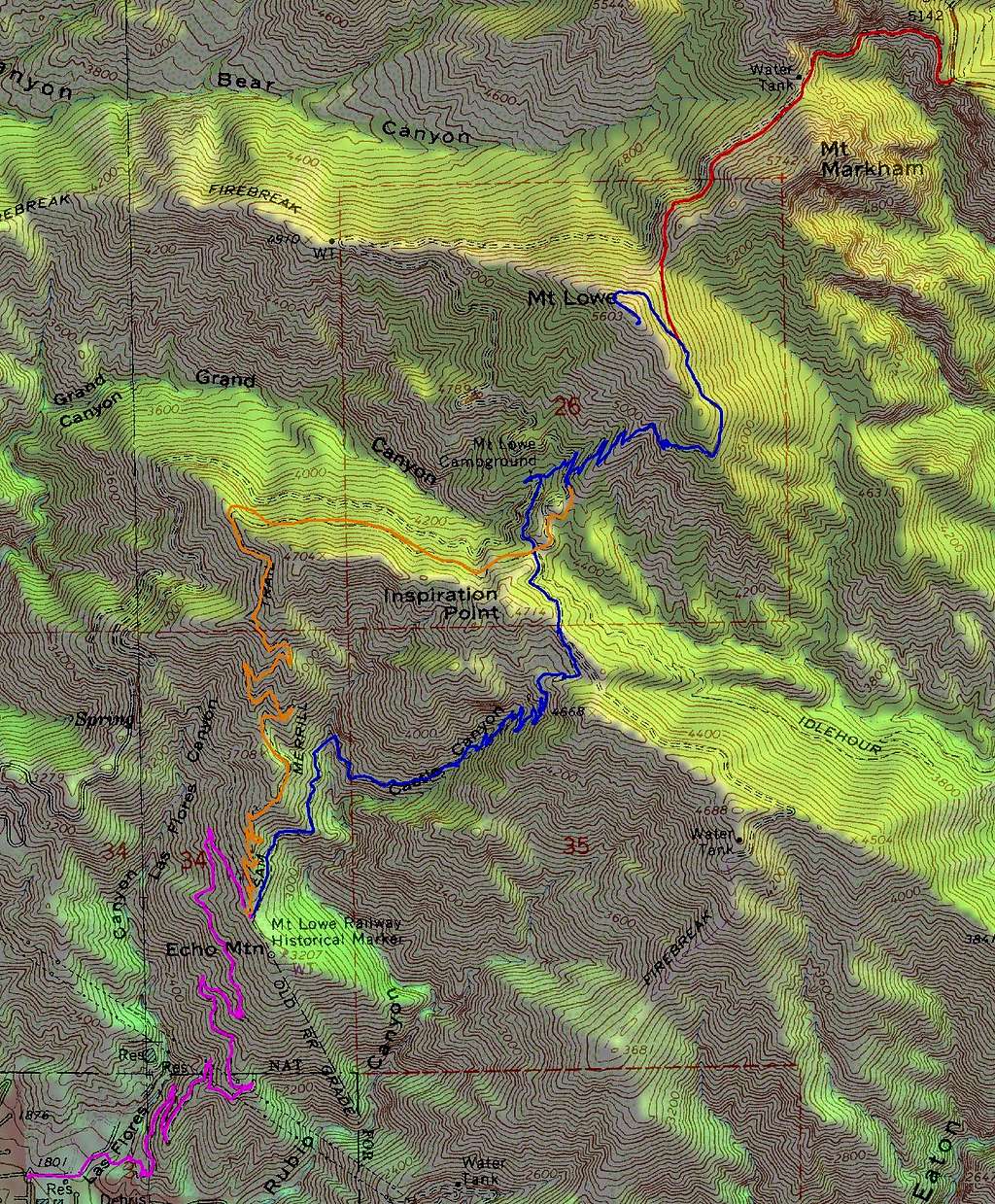 Mount Lowe Routes