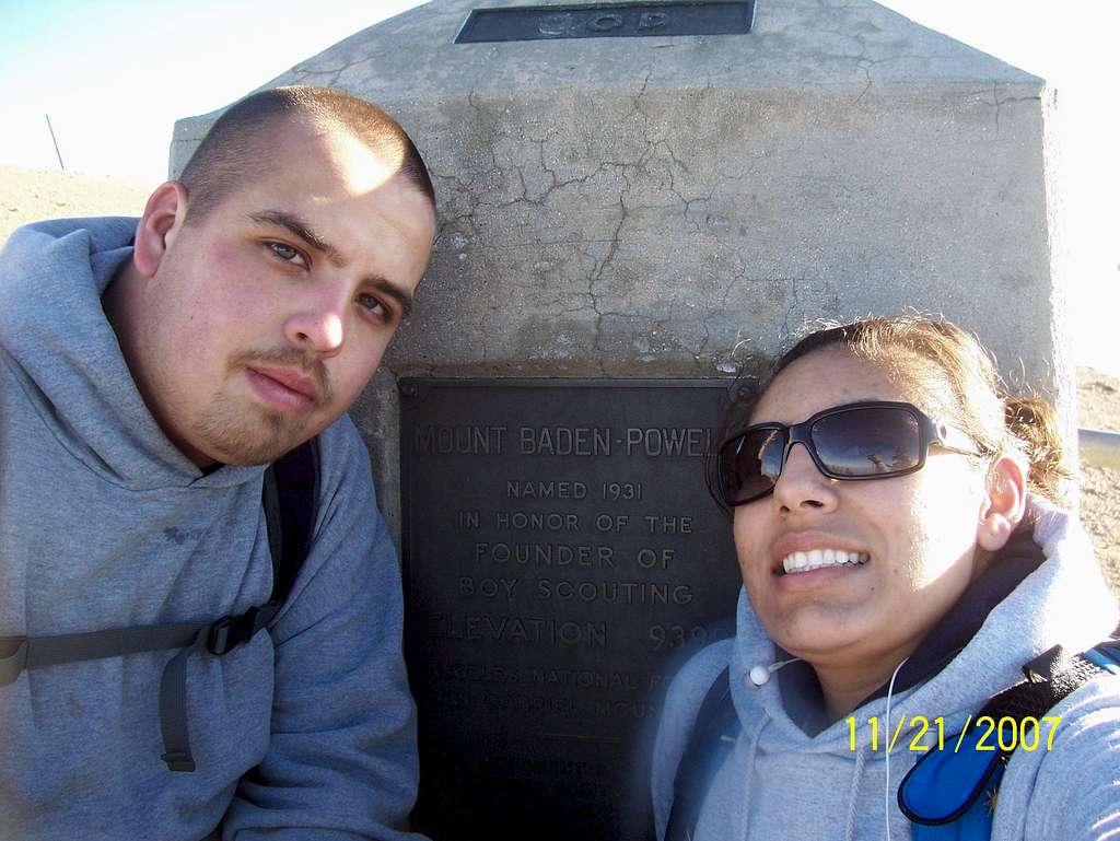 Memorial on top of Mount Baden Powell