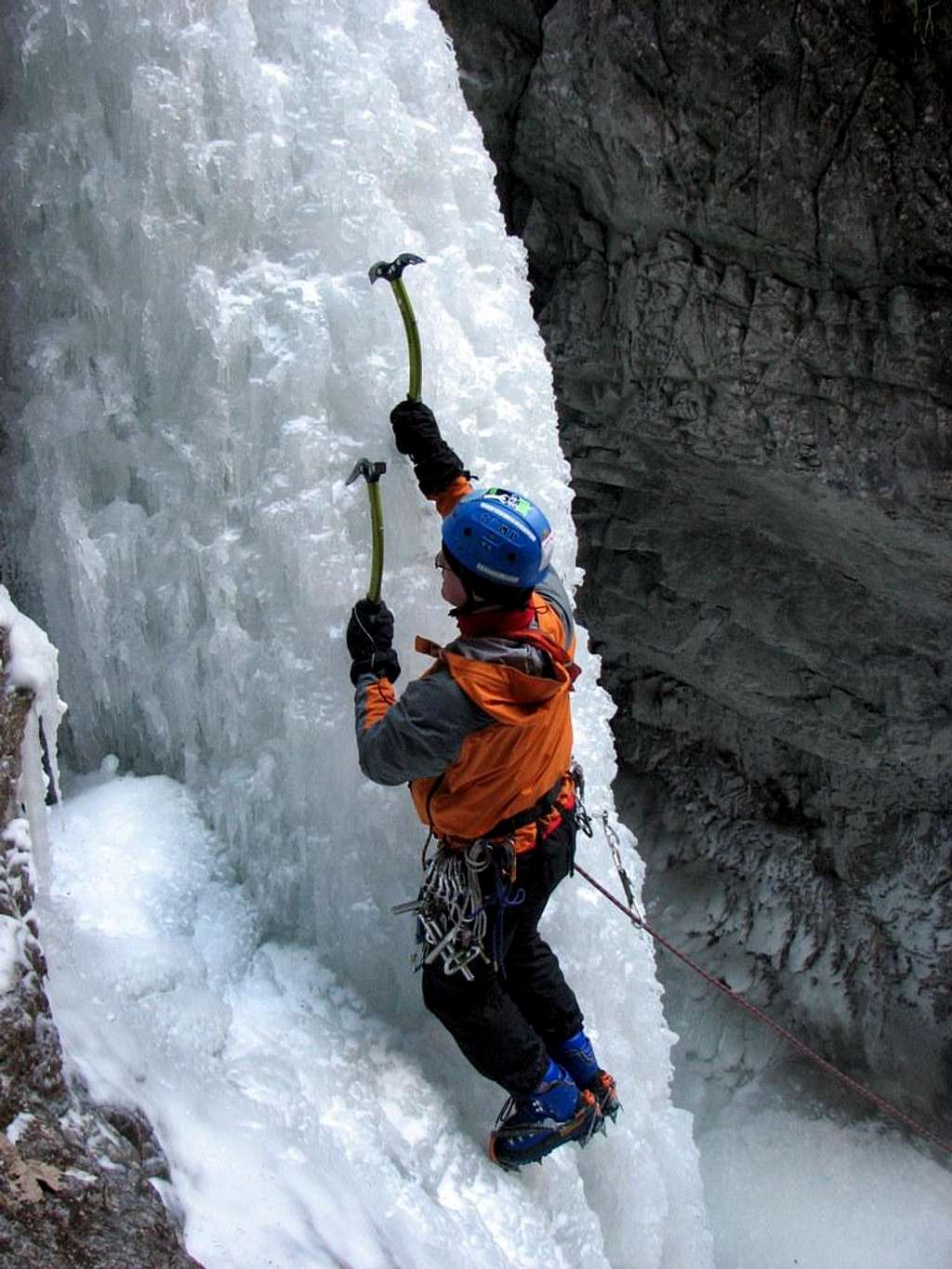 Ice climbing in Slovensky Raj