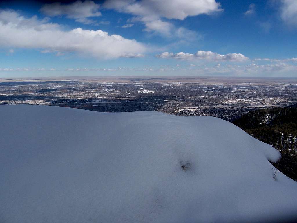 City of Colorado Springs from Mount Manitou