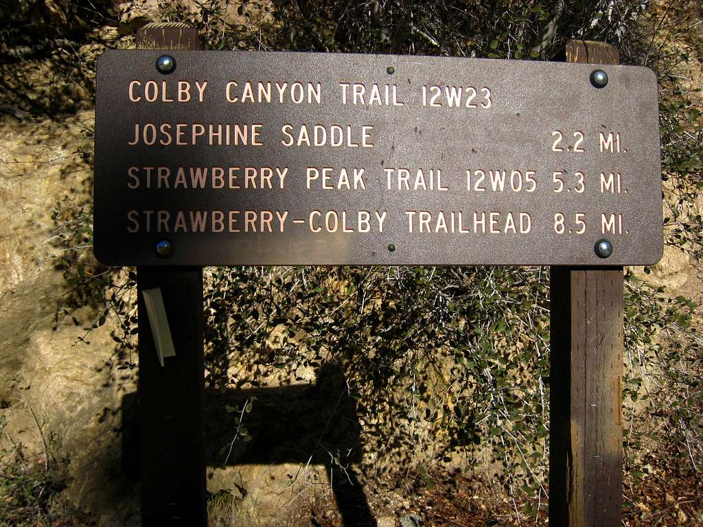 Colby Canyon Trail Head