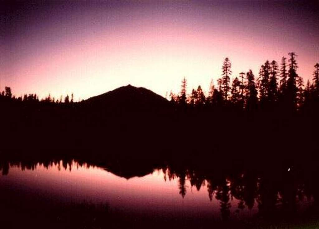 Lassen Peak silhouette from...