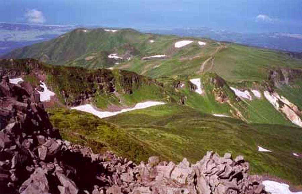 View east from summit