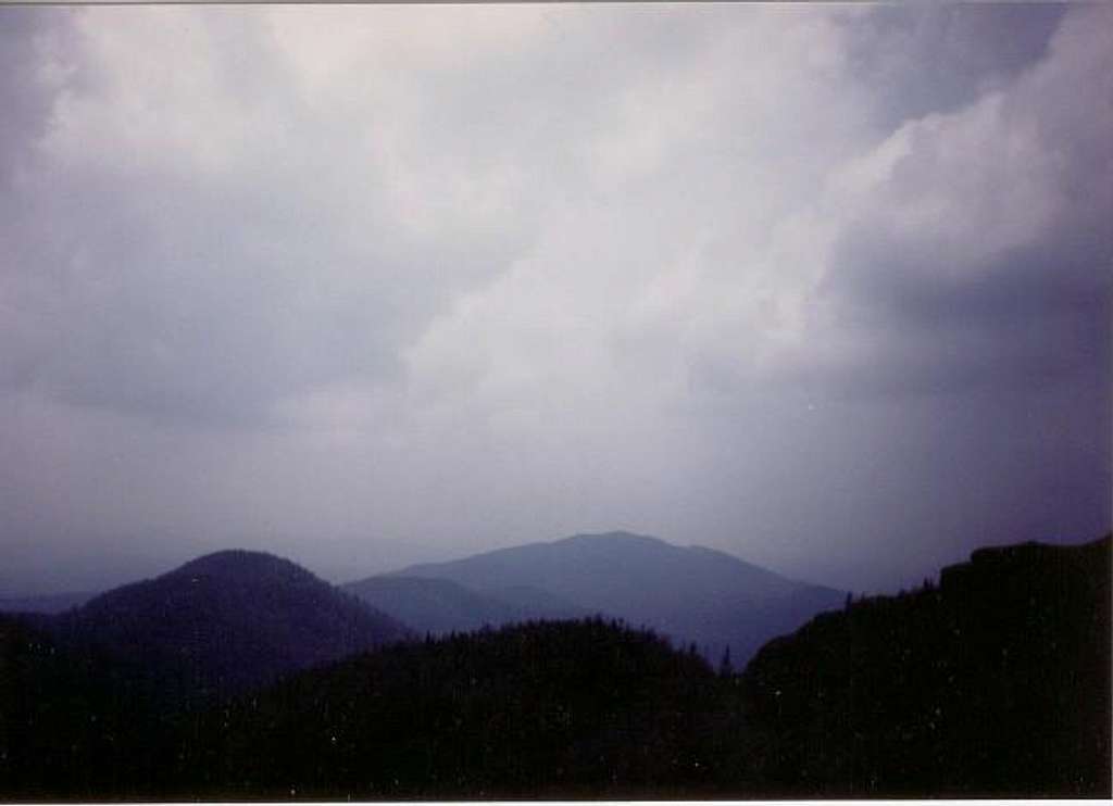 Southern vista of mountains...