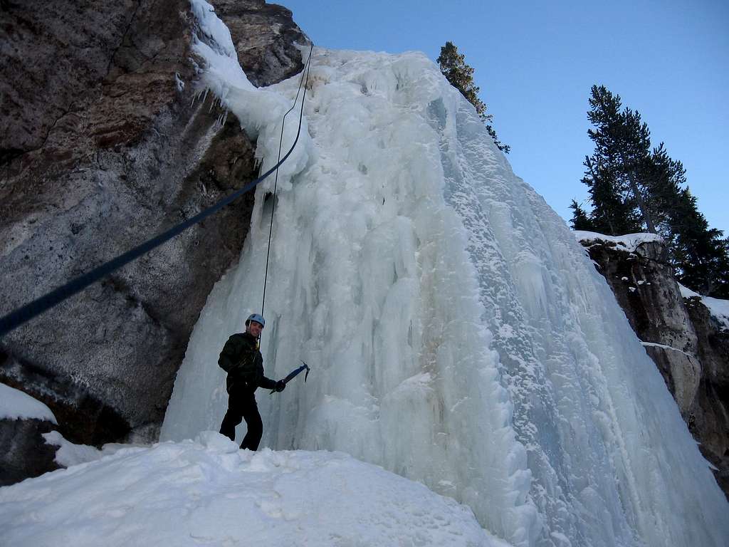 Dory ice climbing