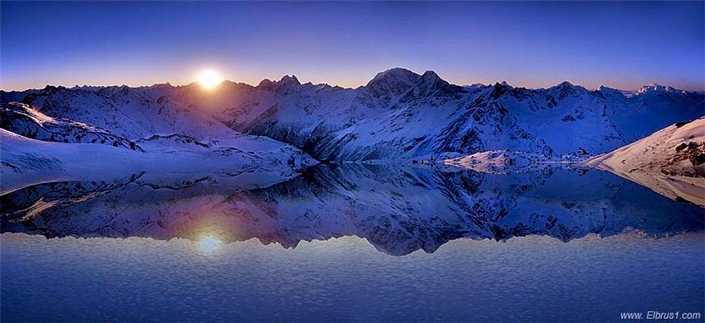 Caucasus sunrise reflextion...