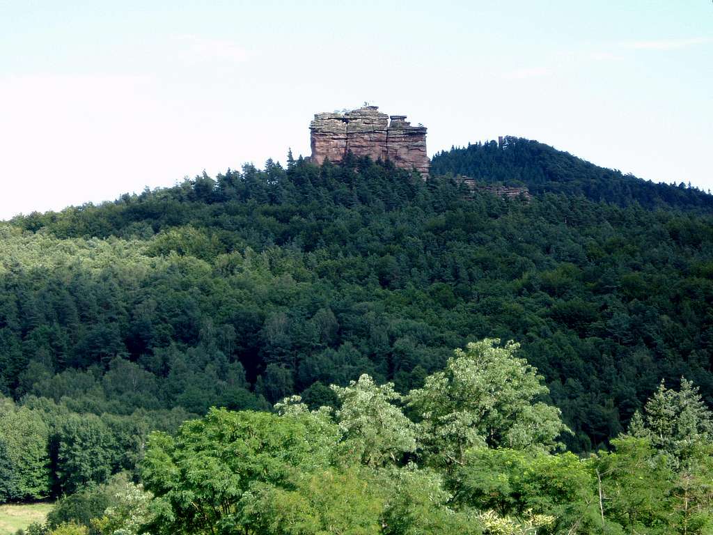 The Asselstein as seen from the valley