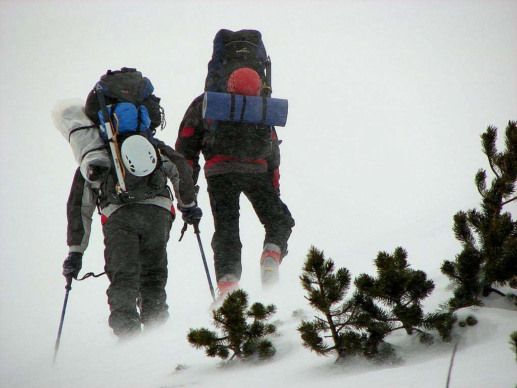 Climbers on the storm