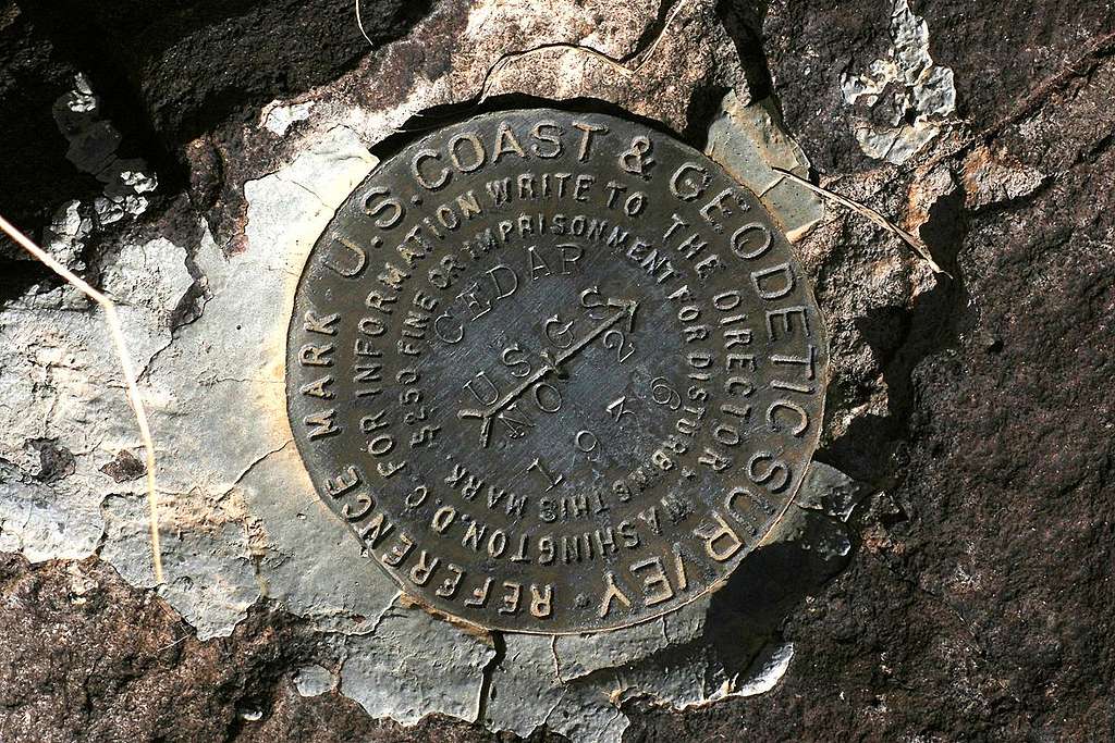 Cedar Mountain reference mark