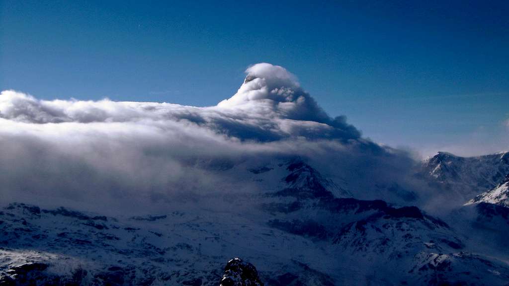 Matterhorn captured by clouds