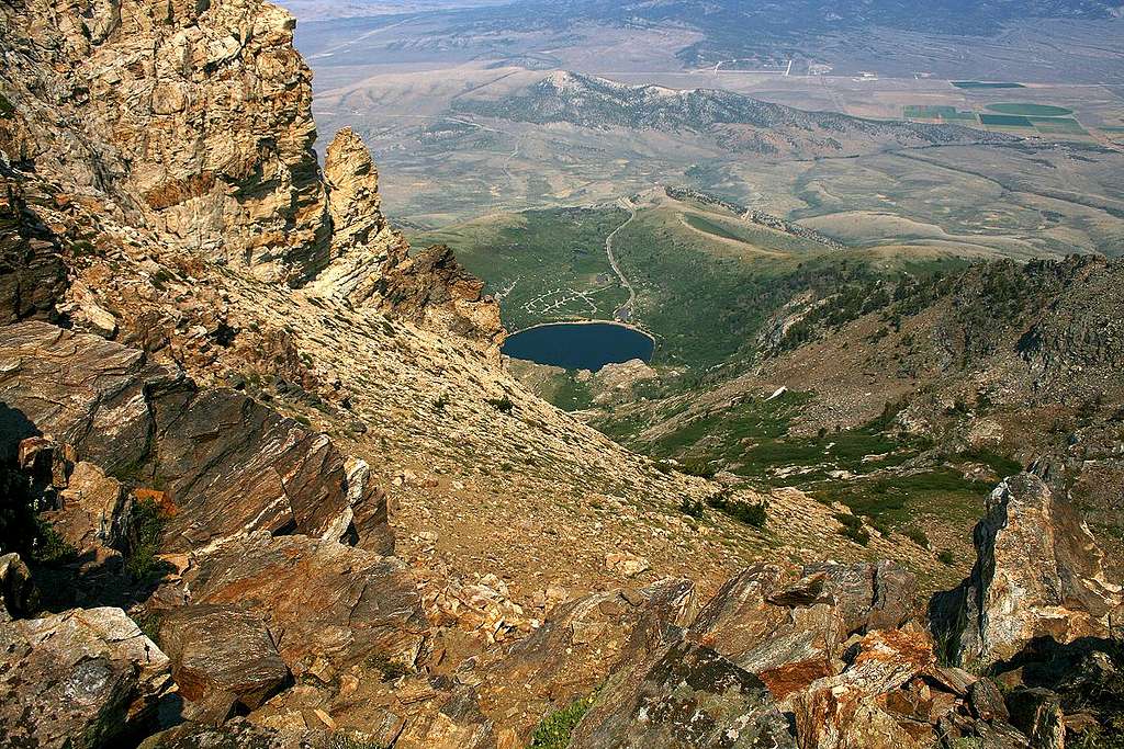 Angel Lake view during Greys Peak ascent