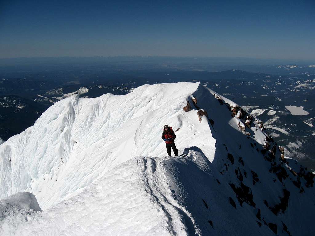 Matt on the Summit Ridge of Mt. Hood