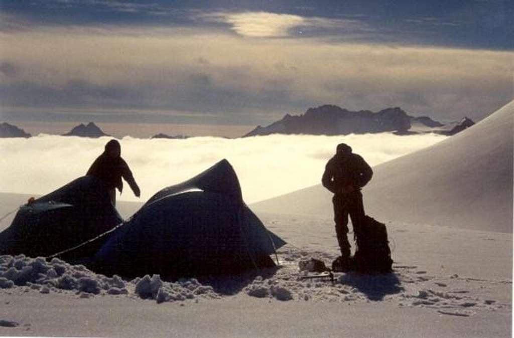 Eldorado Peak 7500ft camp...