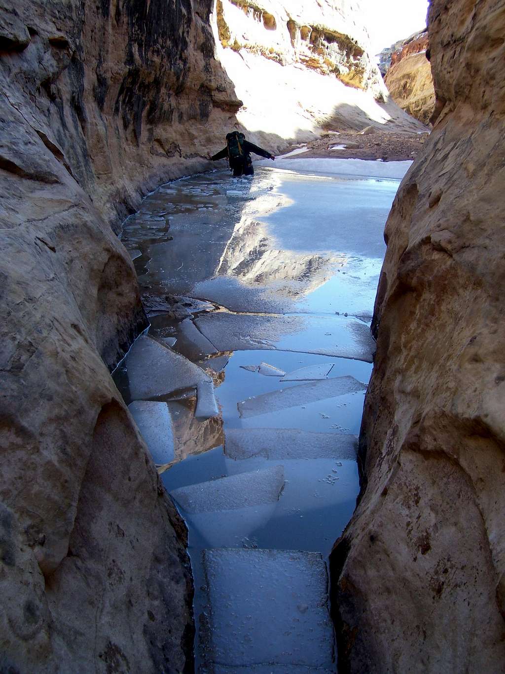 Icy wading