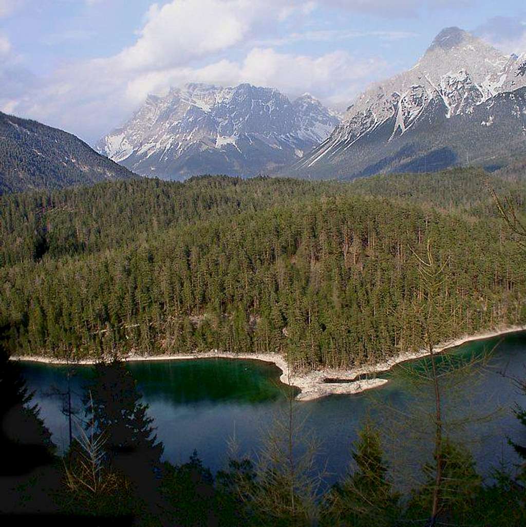 Zugspitze and Blindsee seen...