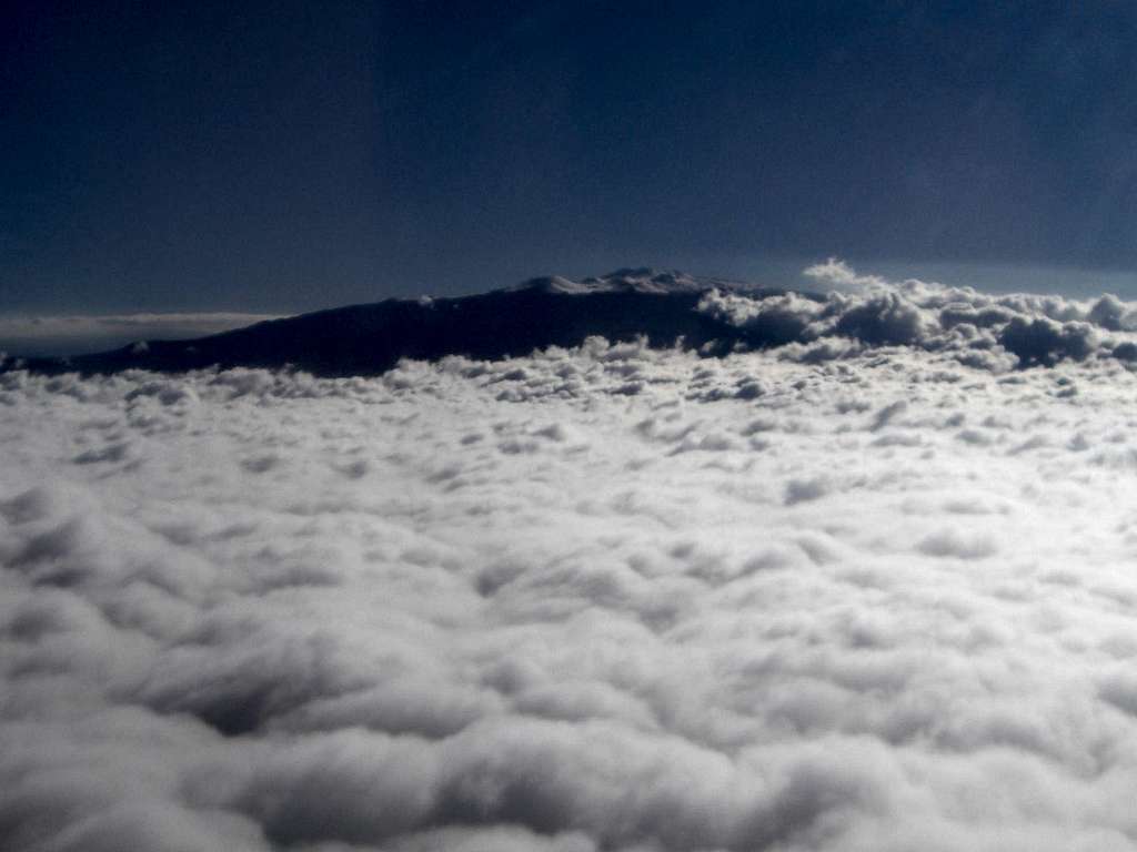Mauna Kea from plane