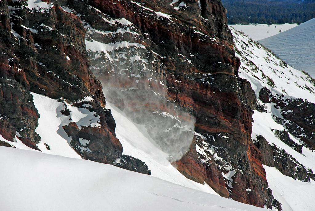 Avalanche inside Broken Top's Crater