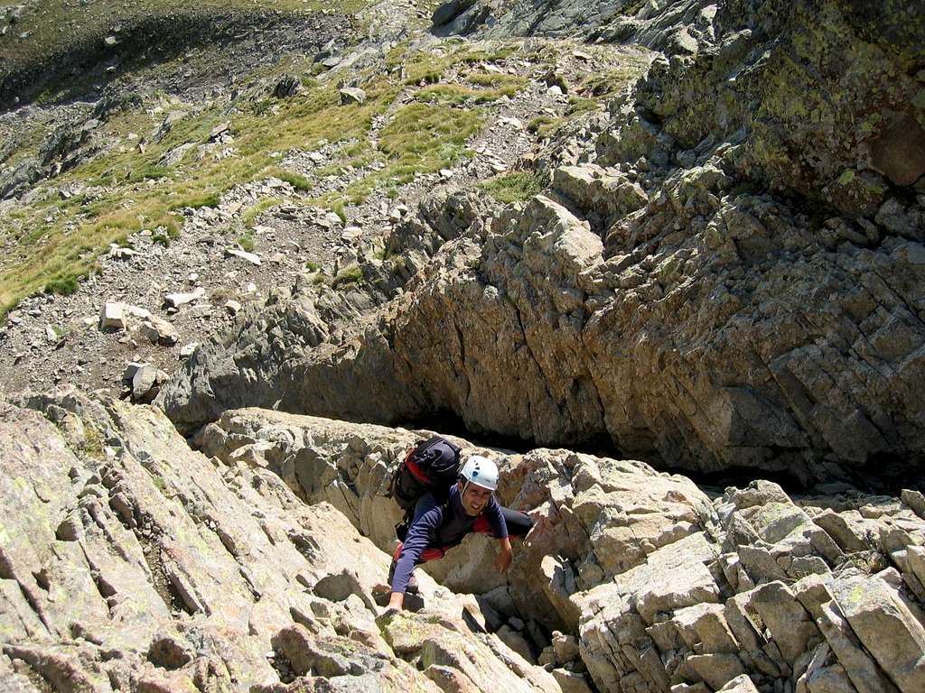 Climbing Second Chimney