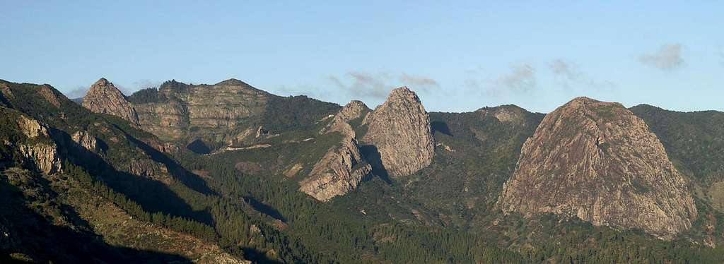 Roque de Agando (1251m), Roque de la Zarcita (1233m), Roque de Ojila (1171m)