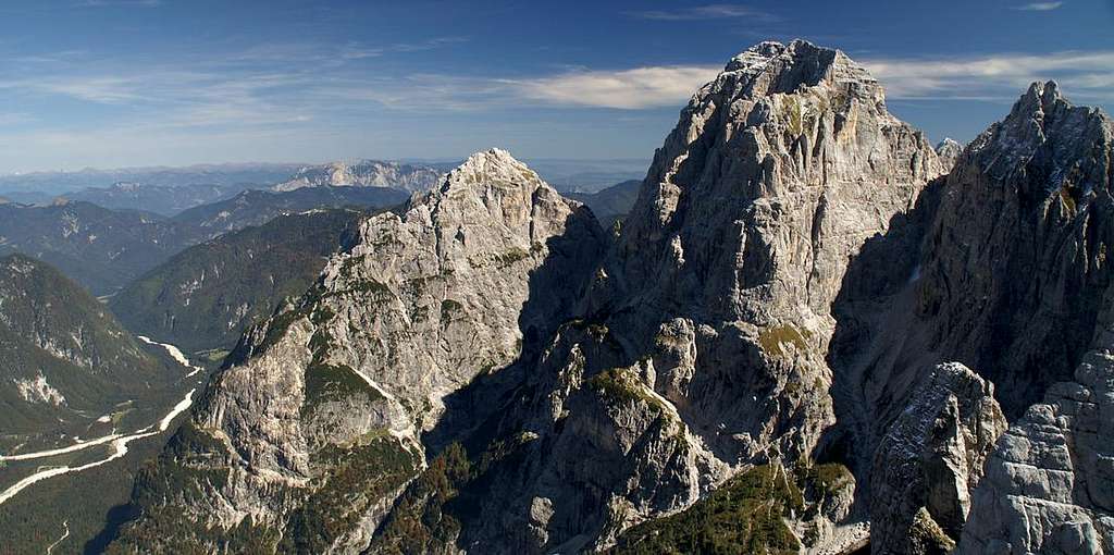 Monte Nabois Grande (2313m) und Jôf Fuart (2666m), Cime Castrein (2502m)