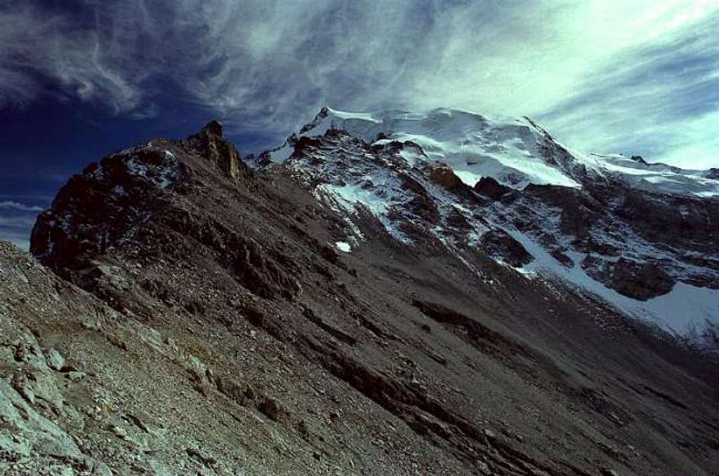 Ortler with Julius Payer Hut...