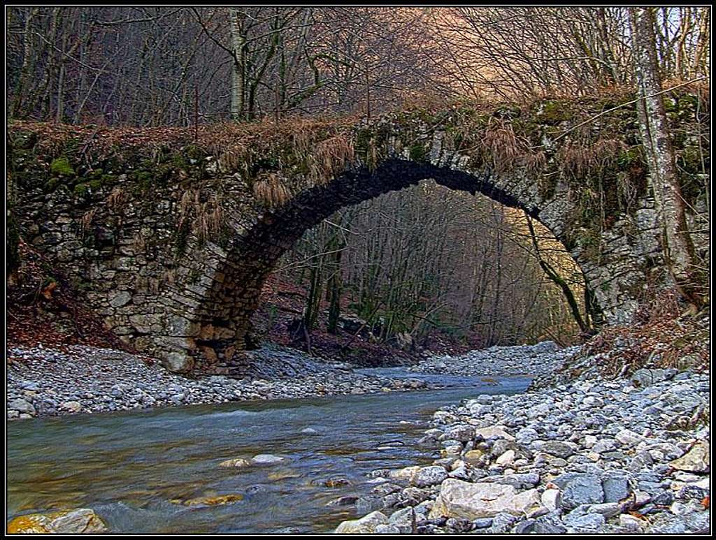 Old bridge in Kneza valley