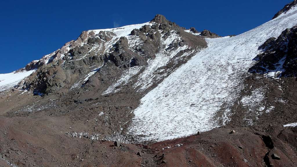 Snow field on south side of Catedral