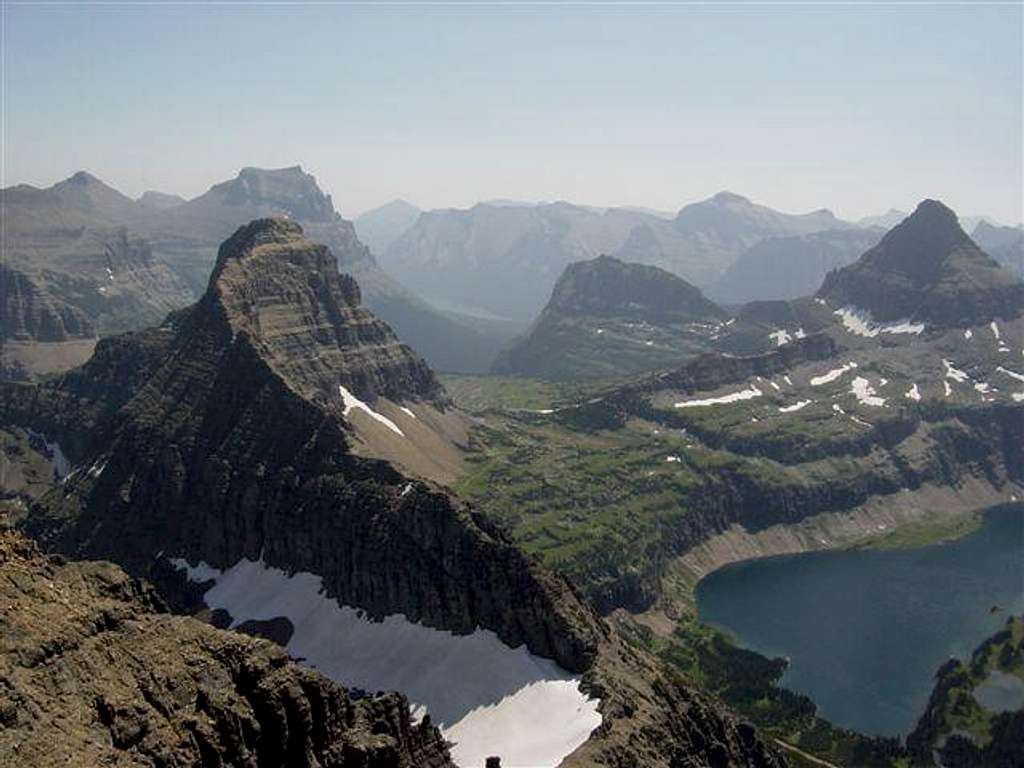 View from Mount Cannon to Logan Pass
