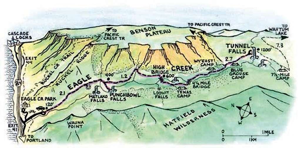 Eagle Creek Cartoon Map