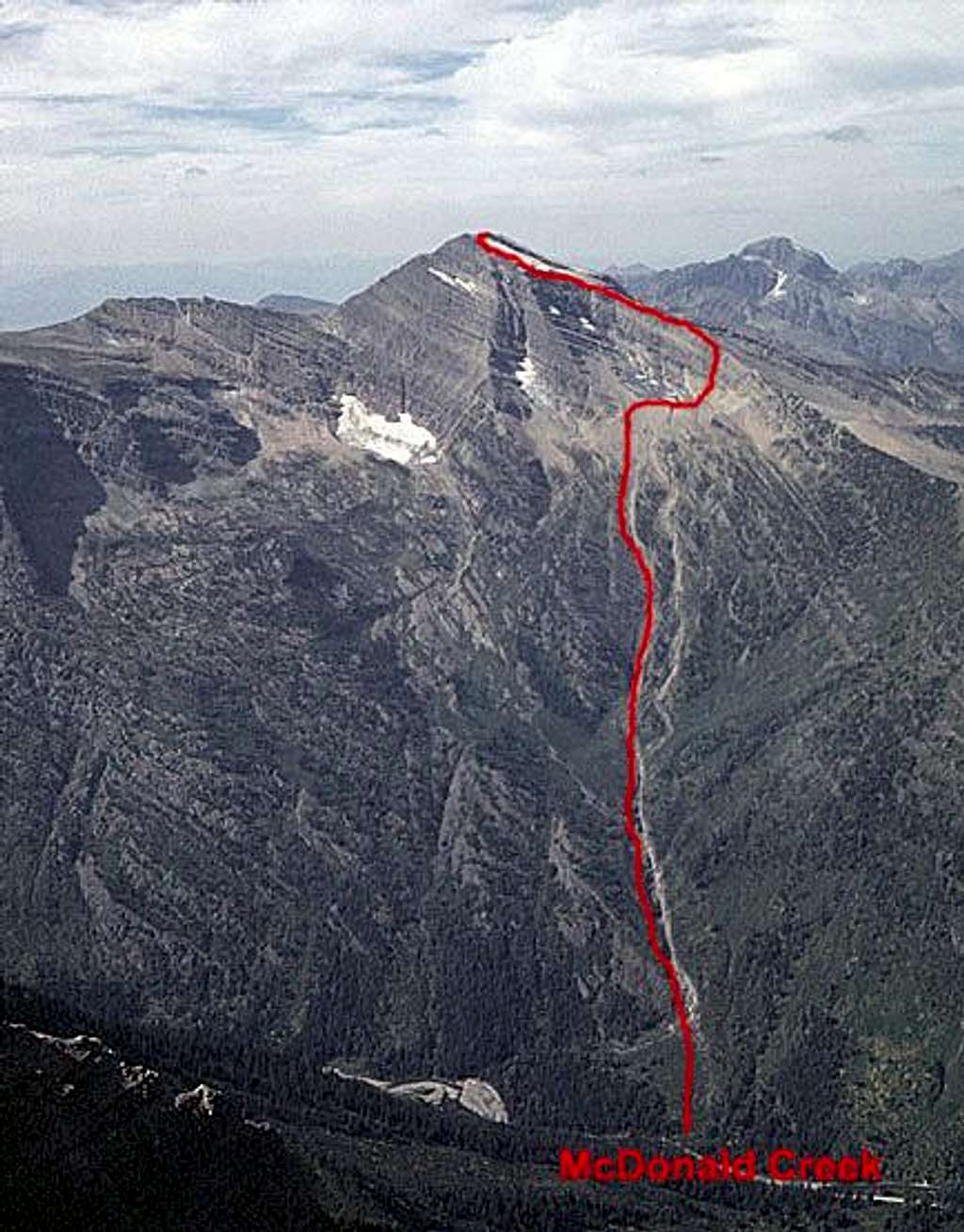East Face Route, Heavens Peak