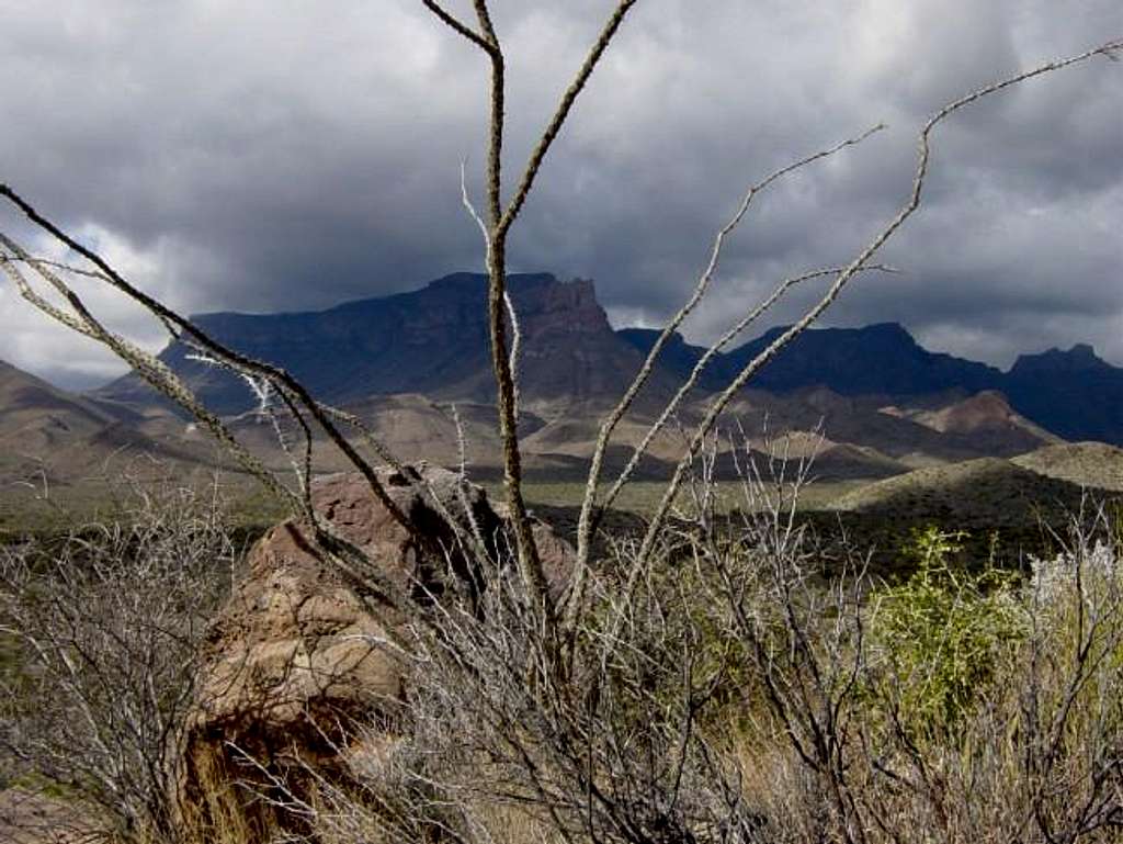 Weather moves over the Chisos...