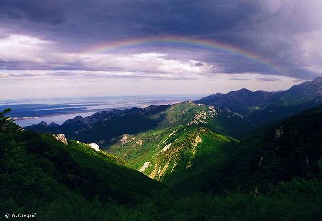 Rainbow above Paklenica