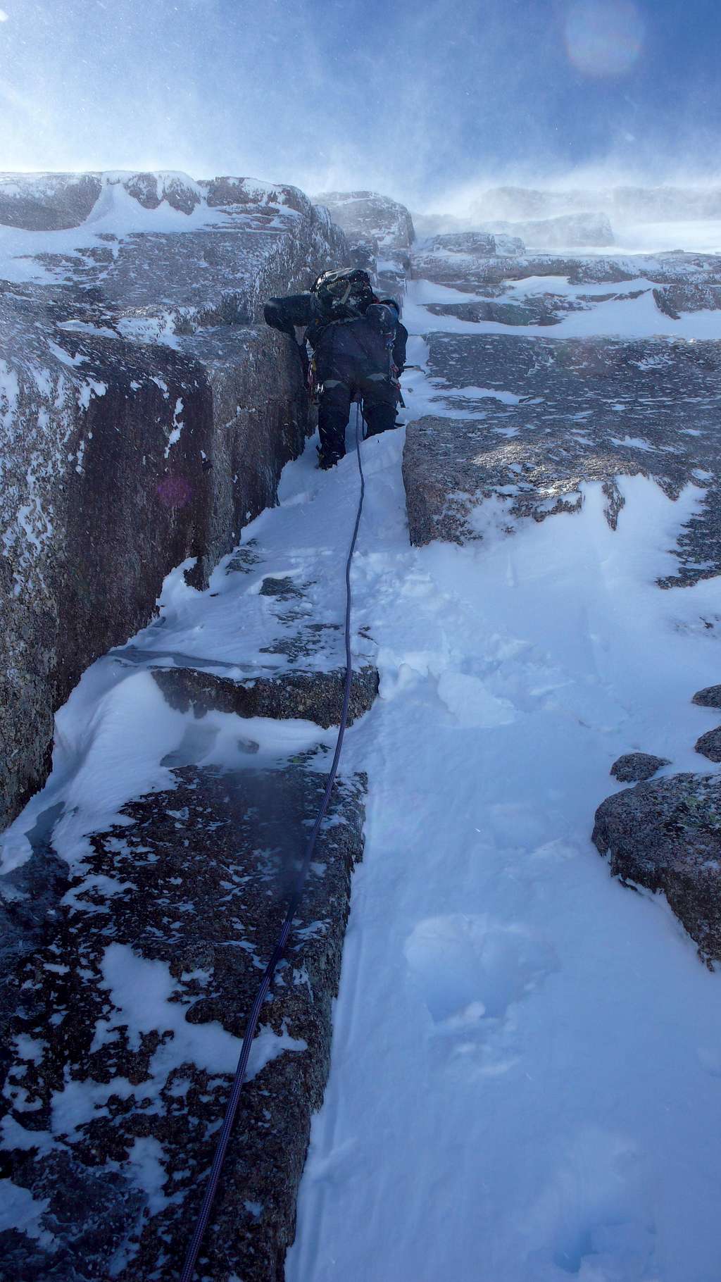 Longs Peak's North Face in Winter